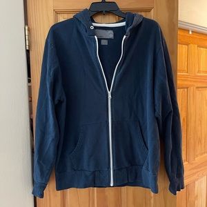Old navy. Navy blue colored zip up sweatshirt . Size L